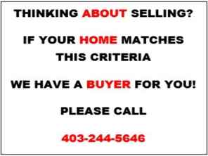 Calgary Wanted homes